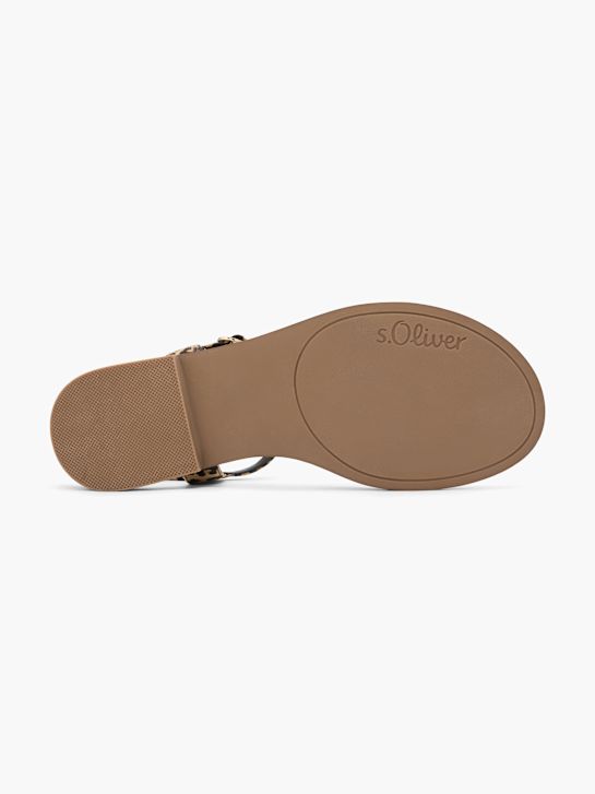 Sandales S. OLIVER En Cuir Marron à Talon 8 Cm - Taille 40, Boucle, Neuf Avec Emballage